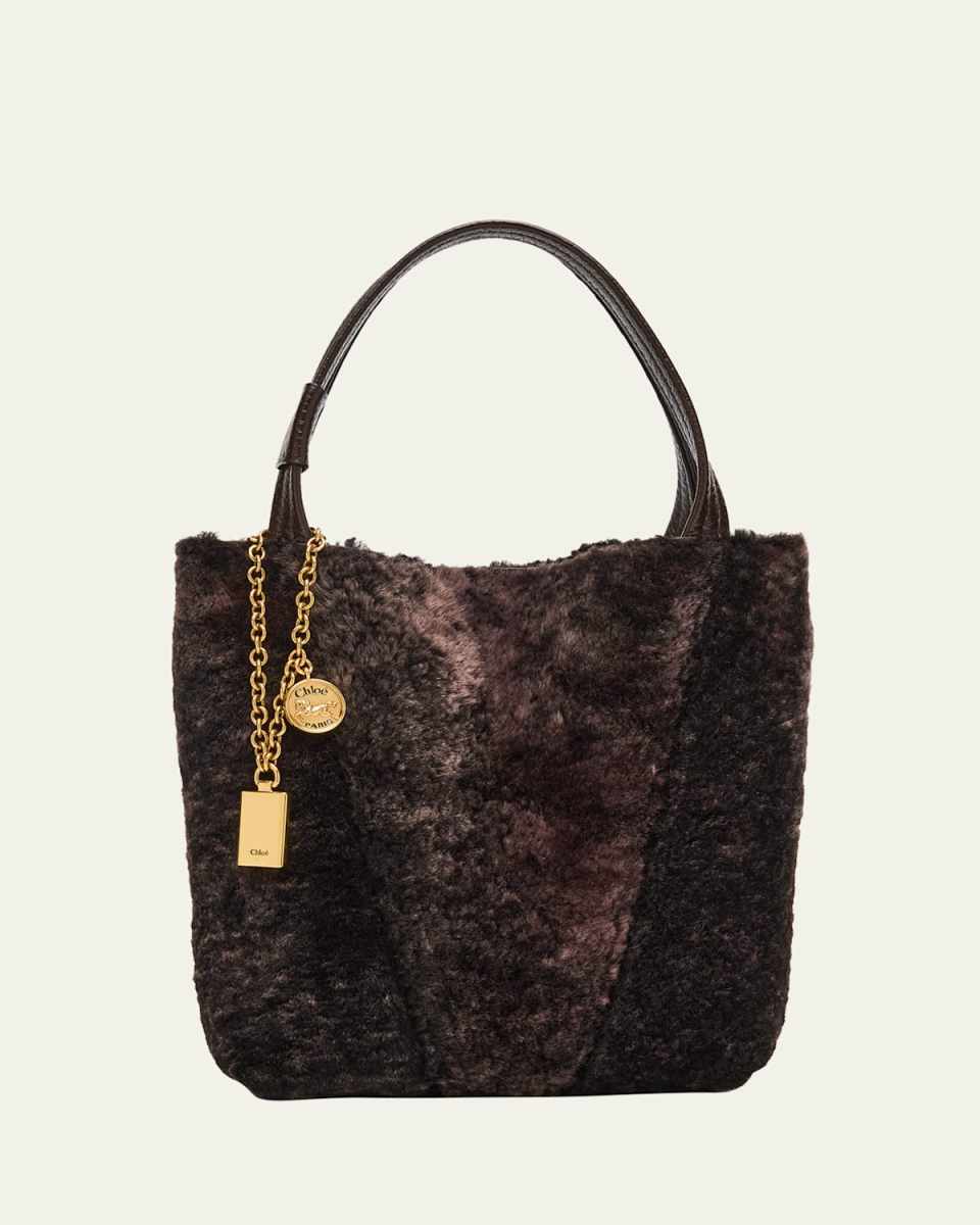 Spin Mini Shearling Tote Bag